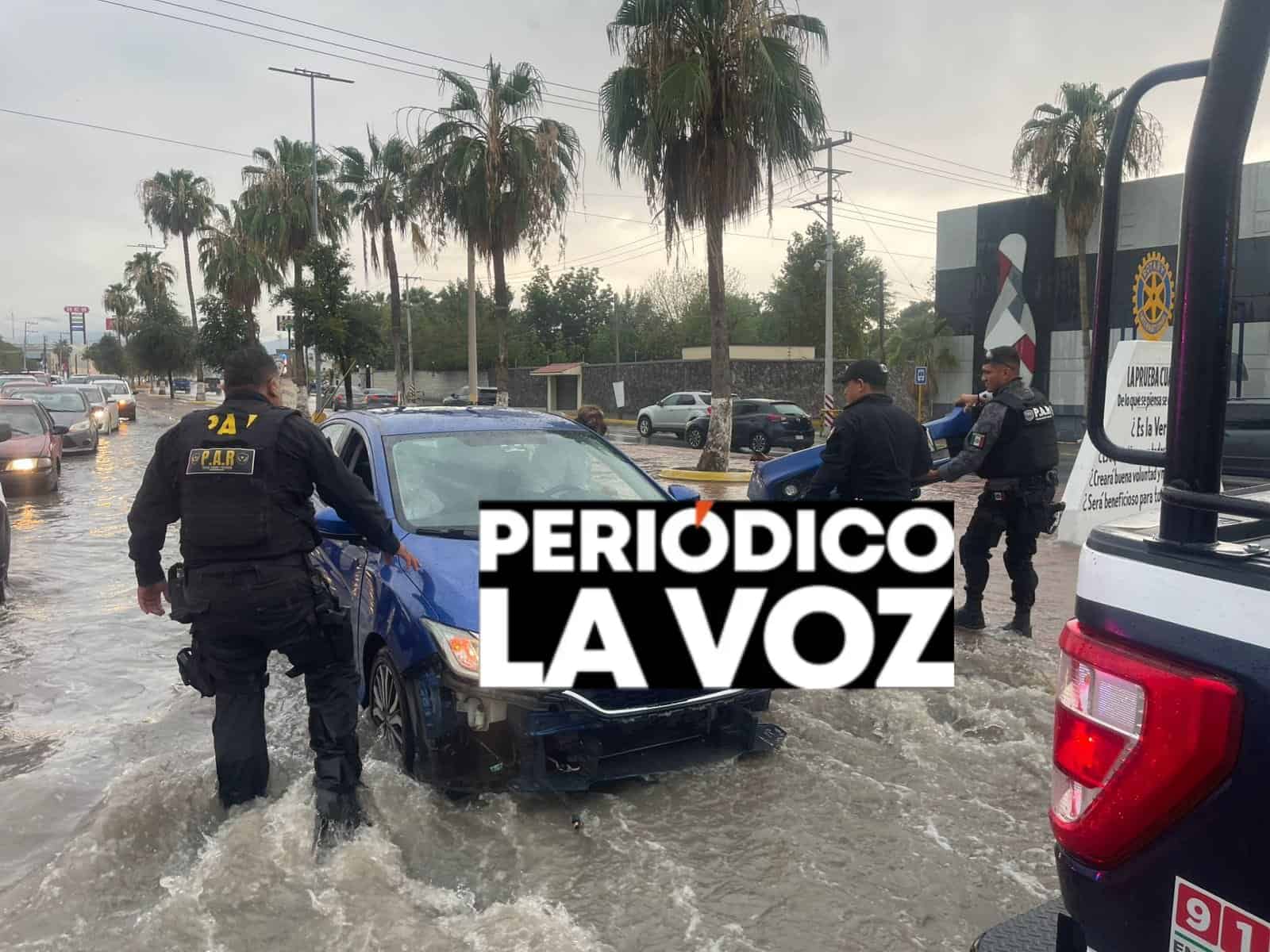 Tromba pone a prueba  a cuerpos de auxilio