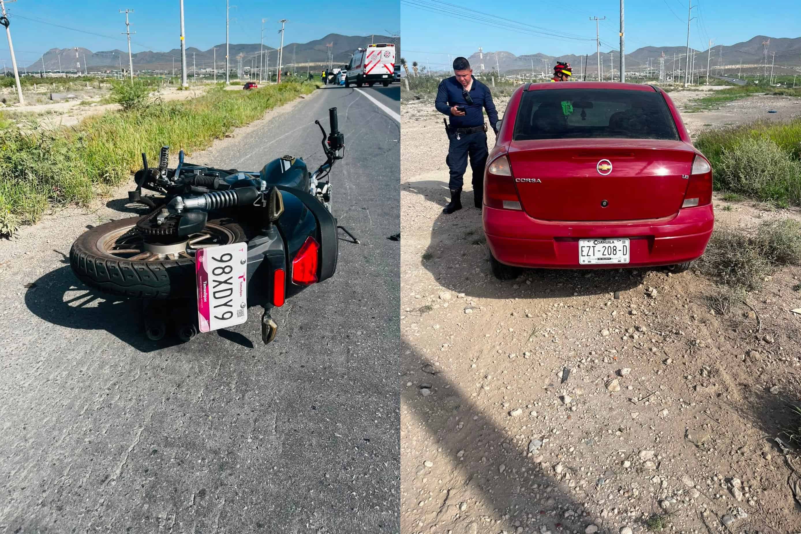 Motociclista muere tras brutal choque en la carretera Saltillo-Monclova