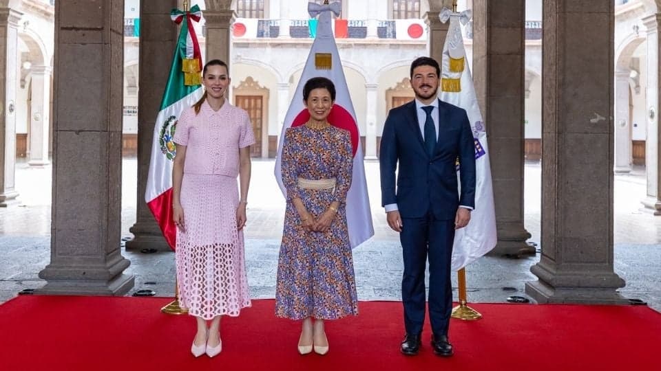 Samuel Garc&iacute;a recibe a la Princesa Tsuguko de Jap&oacute;n en Monterrey