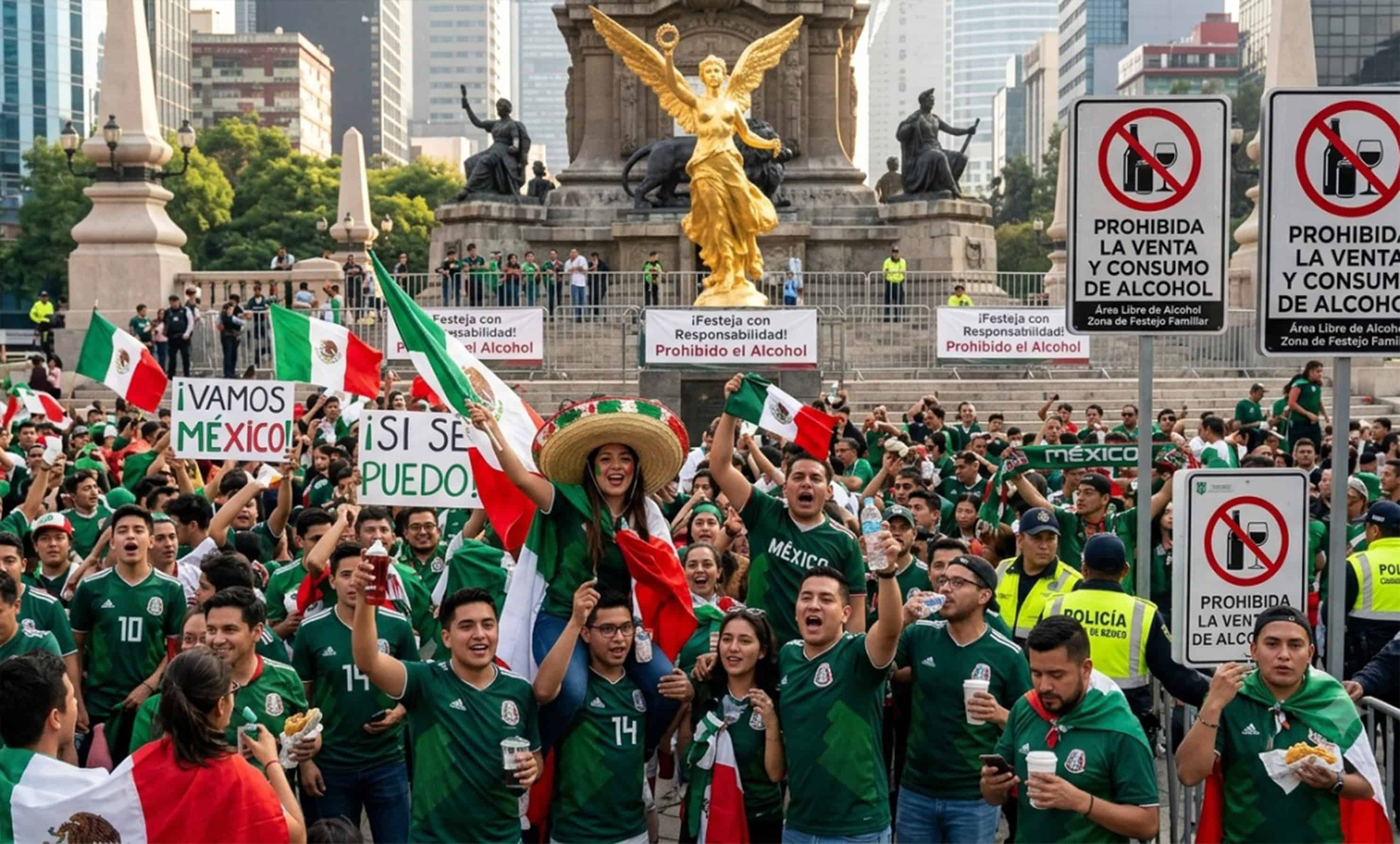 Activan ley seca en el coraz&oacute;n de la CDMX por partido de M&eacute;xico vs Chequia