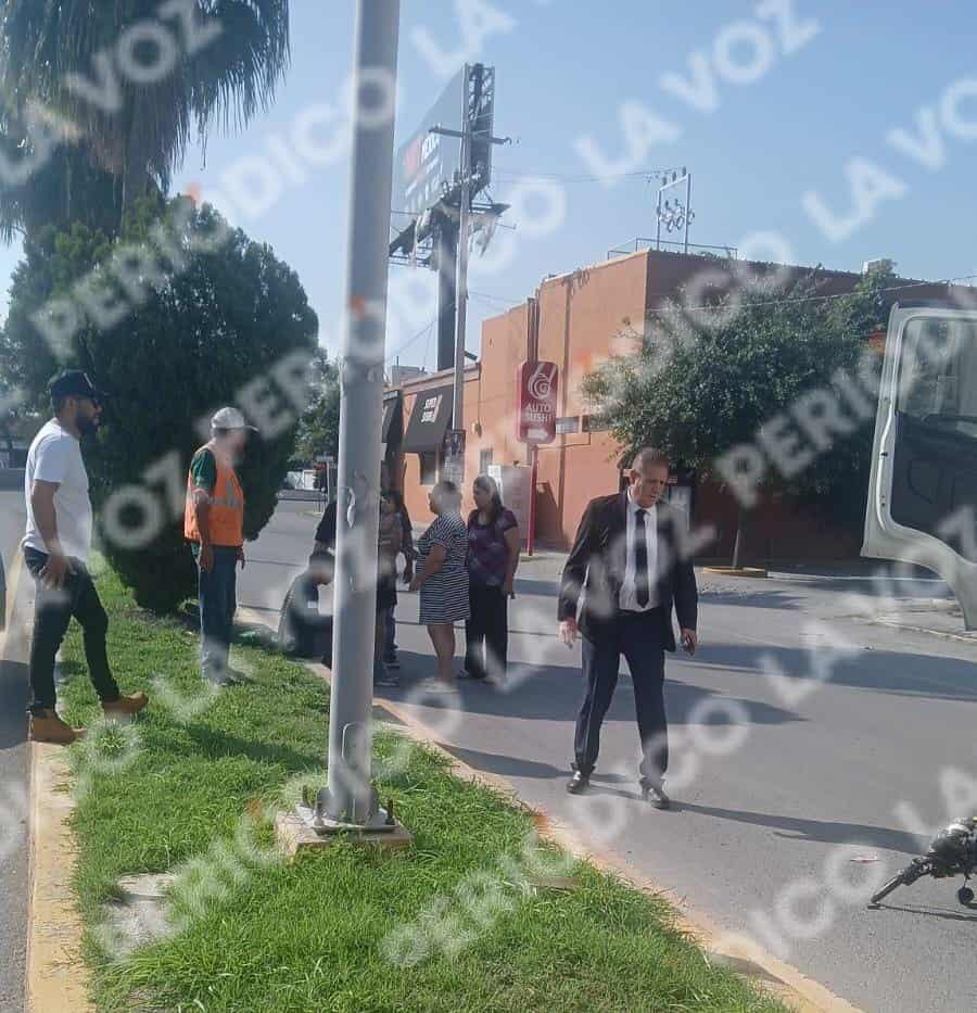 Motociclista resulta lesionado tras accidente en Monclova