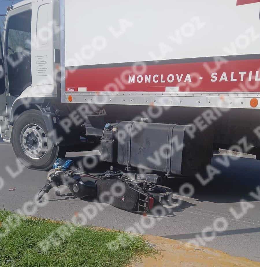 Motociclista resulta lesionado tras accidente en Monclova