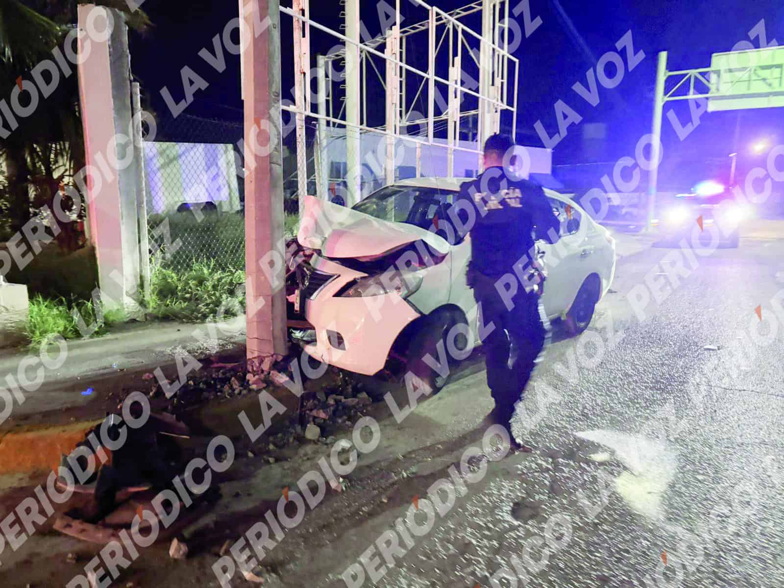 Frontera: Conductor sufre accidente tras maniobra brusca
