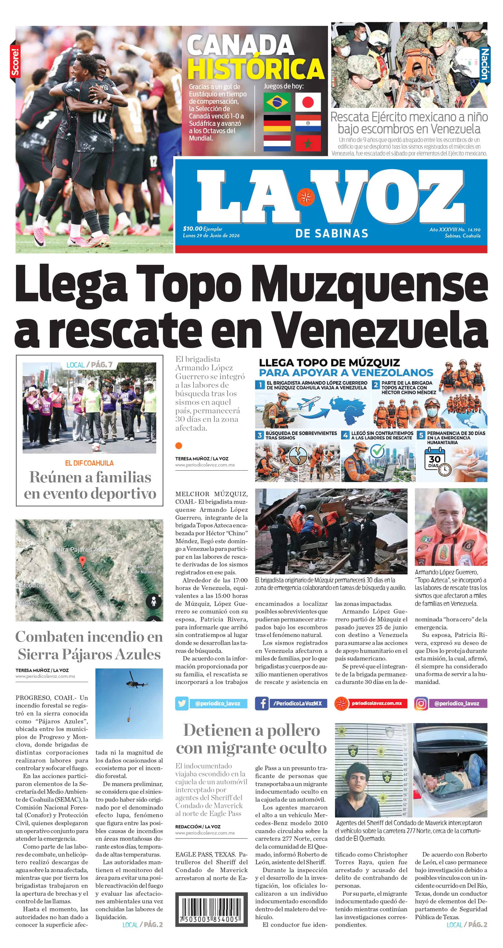 Portada Sabinas