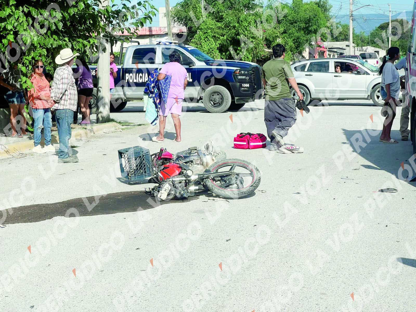 Motociclista Luis N resulta lesionado en choque en Monclova
