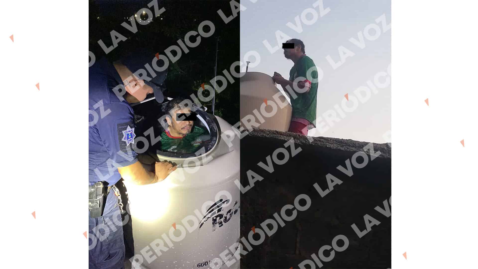 Se da &acute;chapuz&oacute;n&acute; en tinaco ajeno