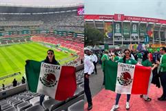 Joven de Frontera destaca en el Azteca durante partido de México