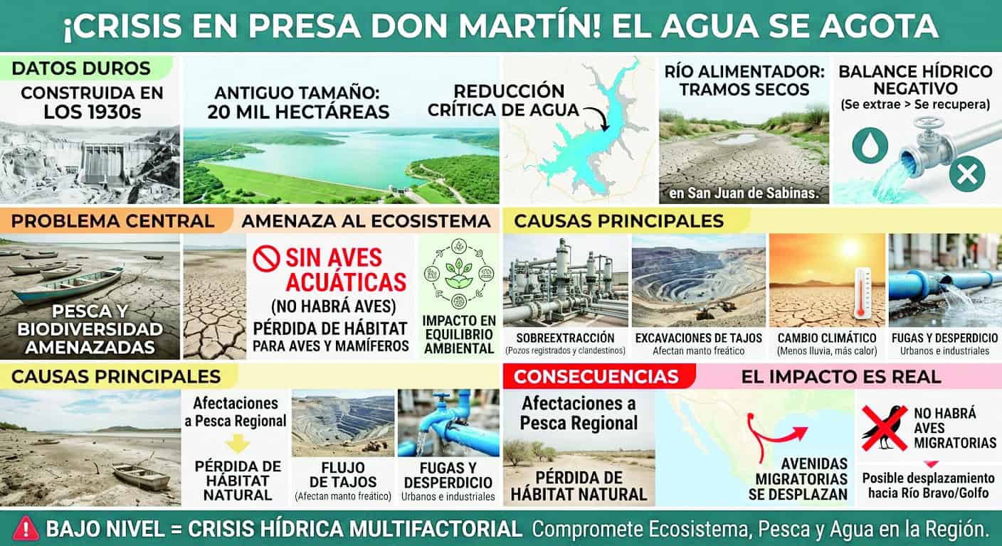 Impacto del cambio clim&aacute;tico en la presa Don Mart&iacute;n preocupa a Jos&eacute; Antonio D&aacute;vila Paul&iacute;n