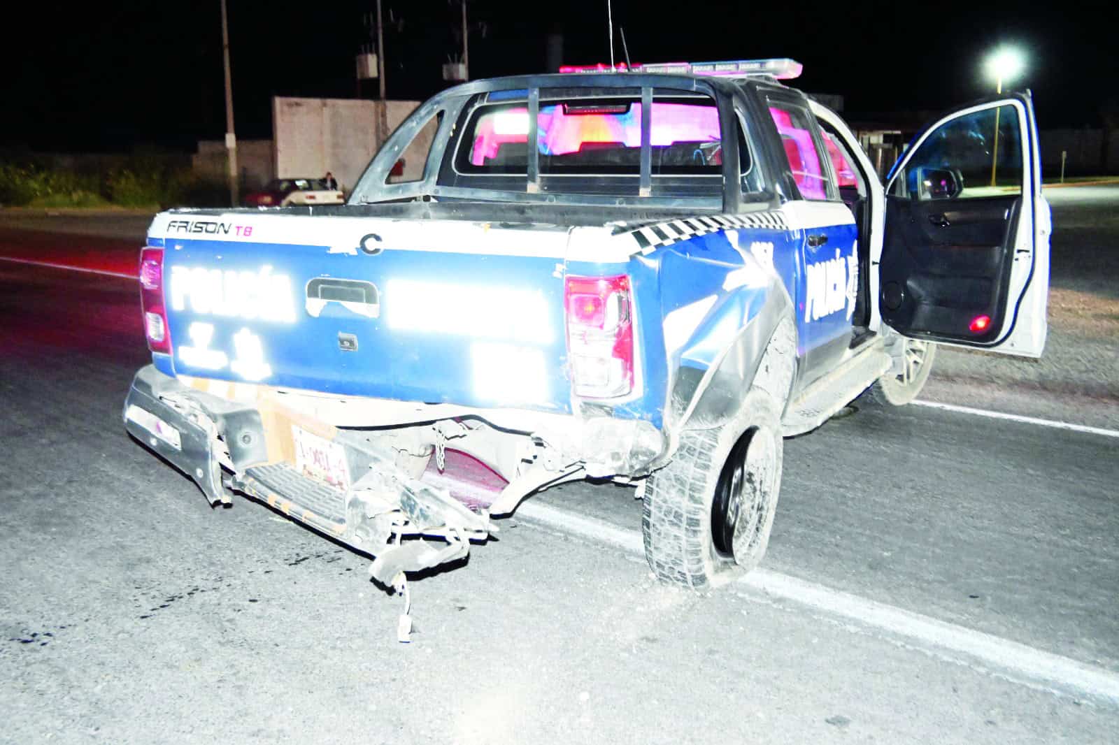 Accidente de patrulla en Frontera: esperan dictamen de aseguradora