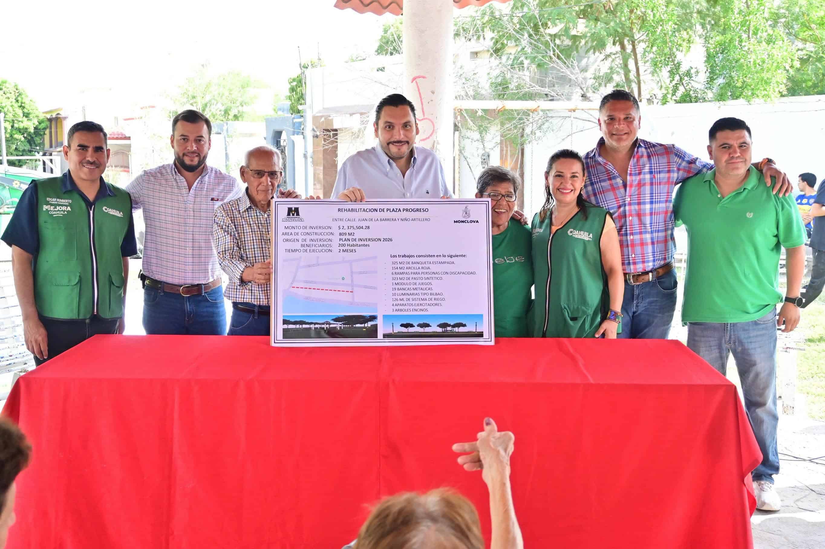 Inversi&oacute;n de 2.5 millones de pesos para &aacute;rea verde en Monclova
