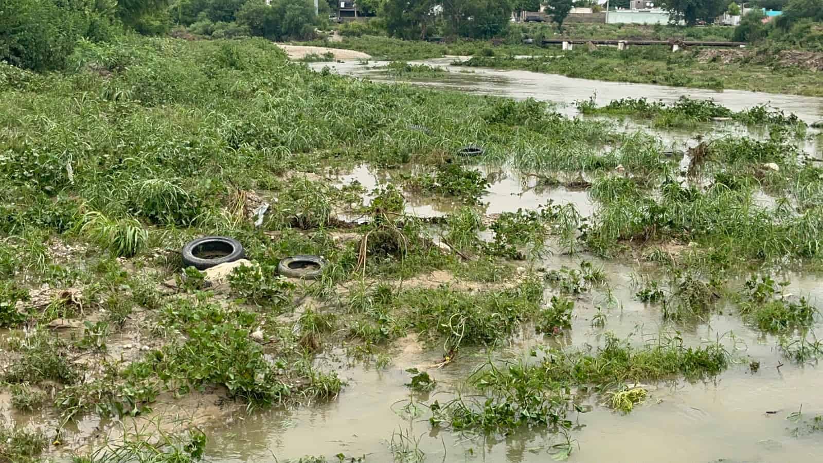 Lluvias provocan arrastre de basura en Ciudad Acuña, Coahuila