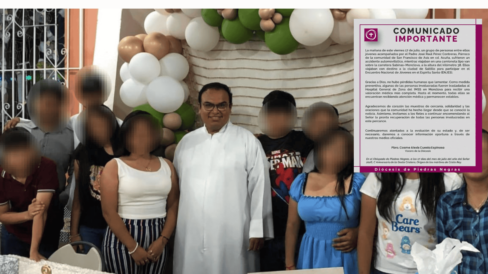 Estables padre Raúl y jóvenes: reporta Diócesis Estables padre Raúl y jóvenes: reporta Diócesis