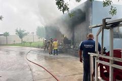 Incendio consume gimnasio en vivienda de Nueva Rosita