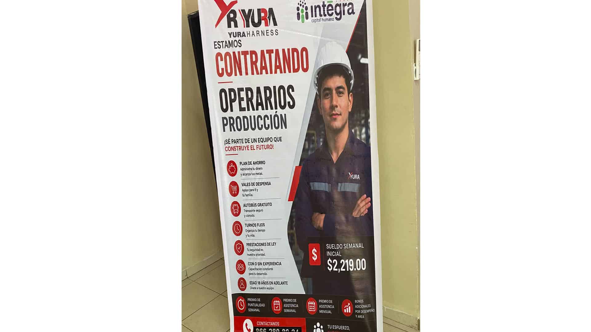 Monclova inicia reclutamiento: 300 vacantes para operario general