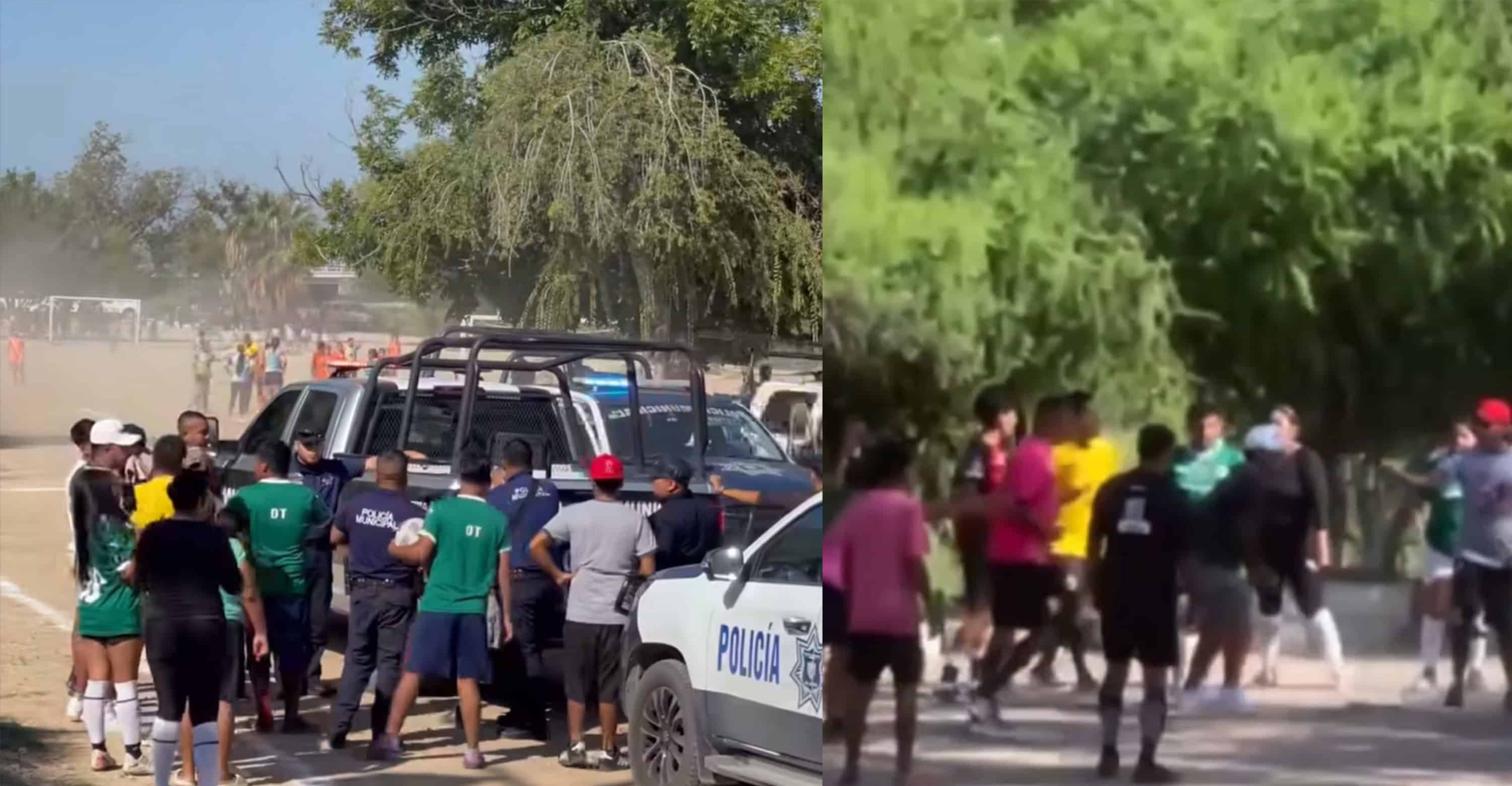 Ri&ntilde;a suspende partido de f&uacute;tbol en Ciudad Acu&ntilde;a; intervenci&oacute;n policial evita mayores incidentes