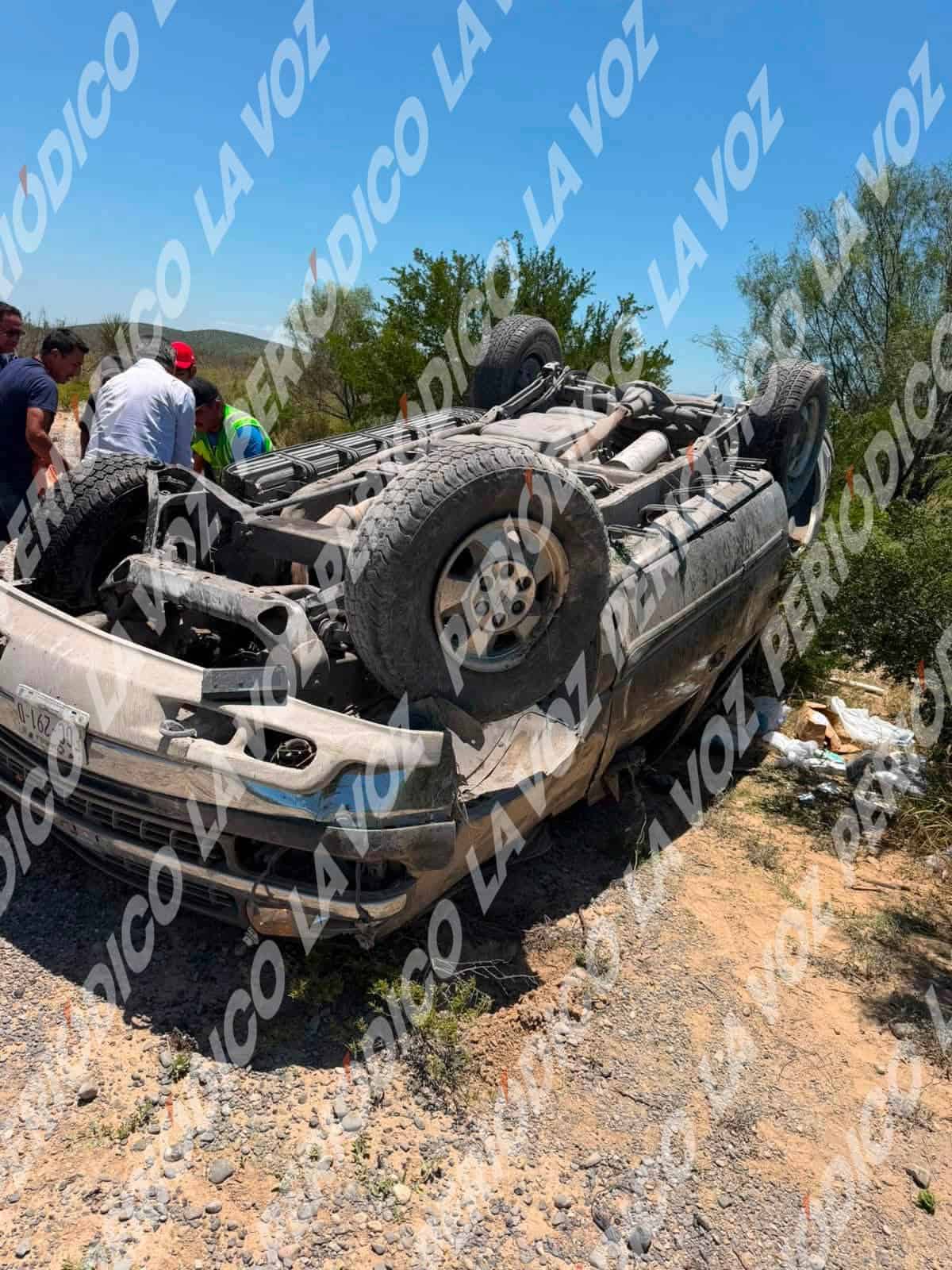 Accidente en carretera Monclova-Sabinas deja a mujer herida