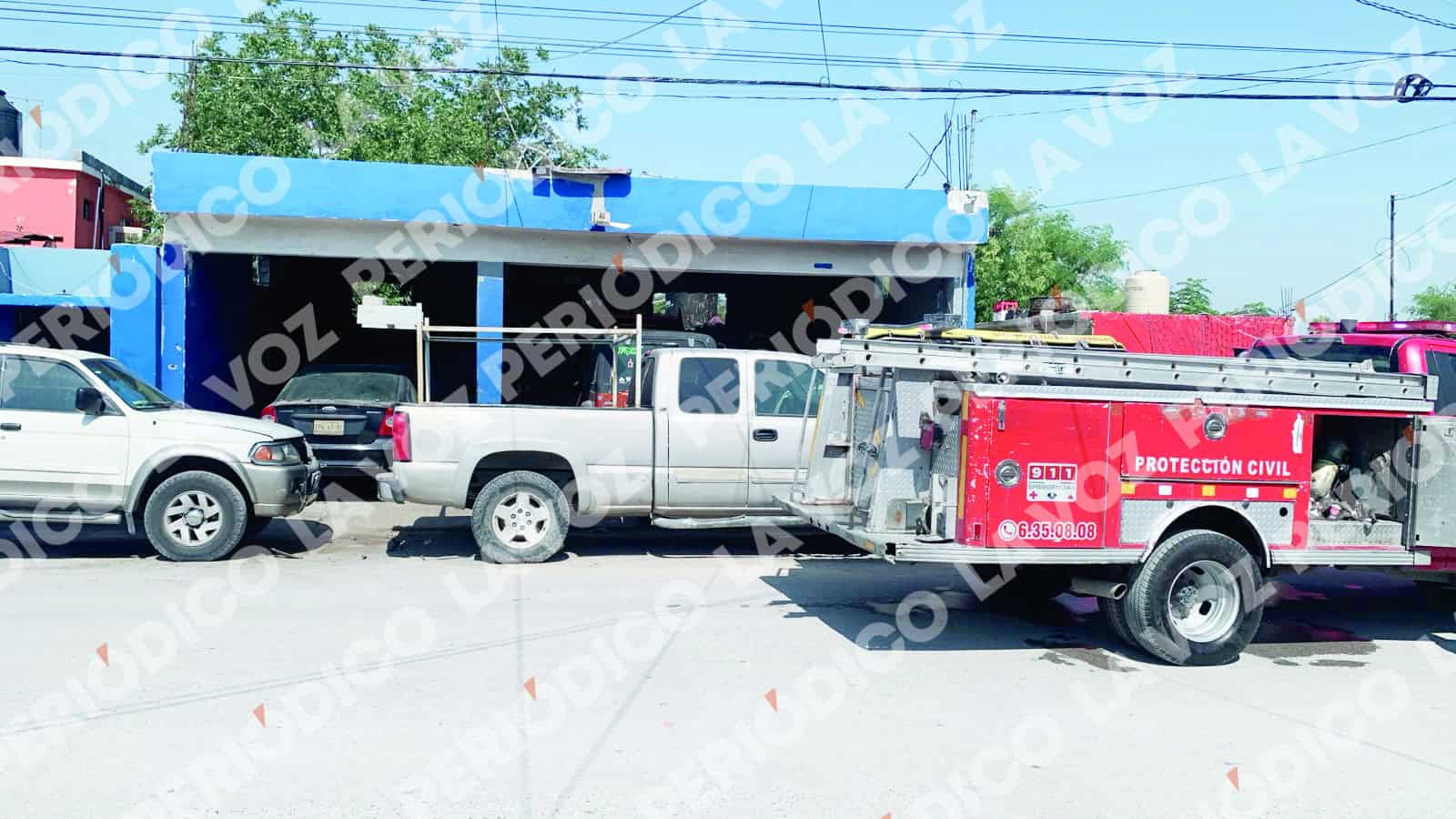 Incendio en taller mec&aacute;nico de Monclova: