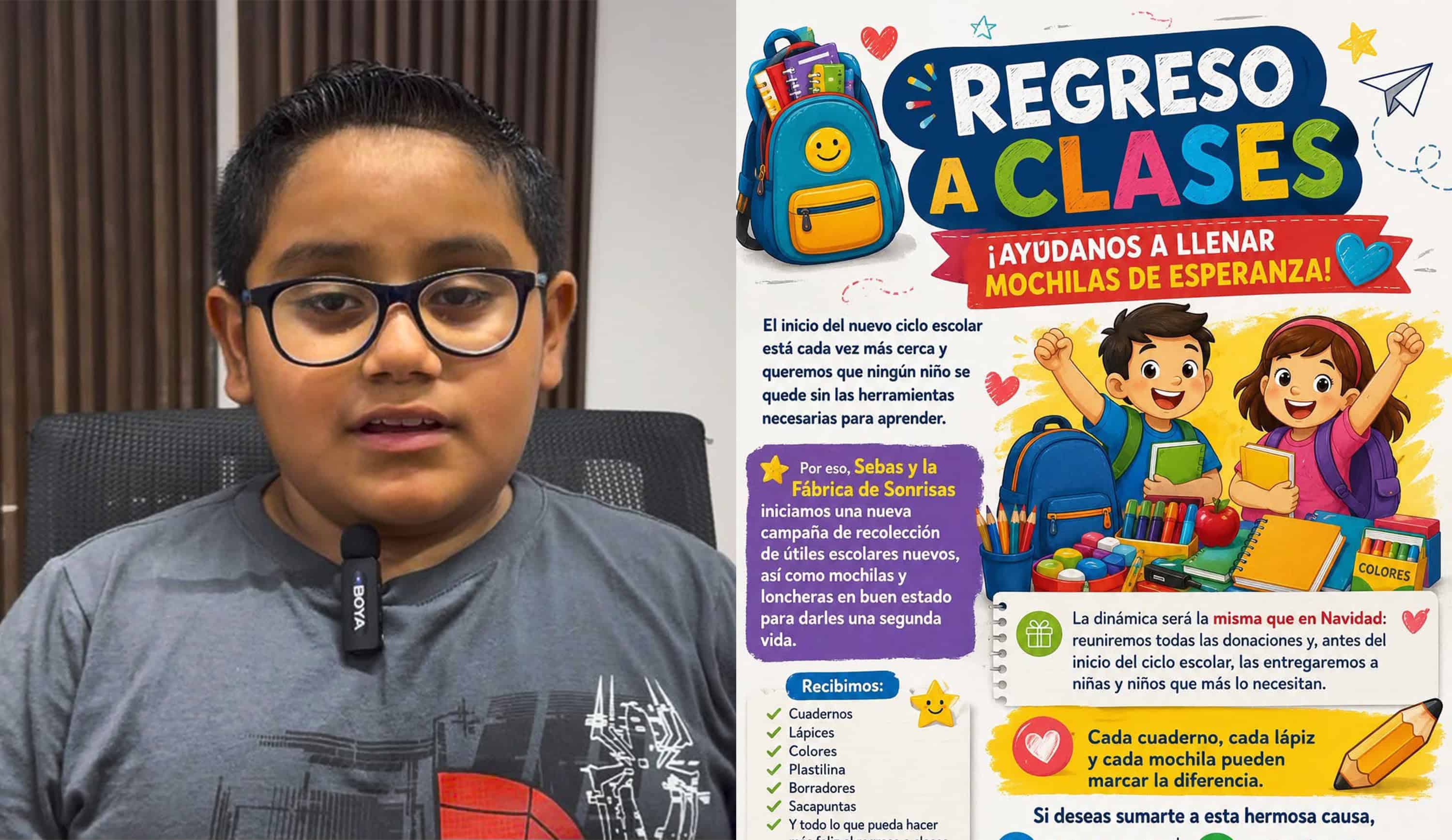 Sebasti&aacute;n Ju&aacute;rez Flores lidera proyecto solidario Sebas y la F&aacute;brica de Sonrisas en Piedras Negras