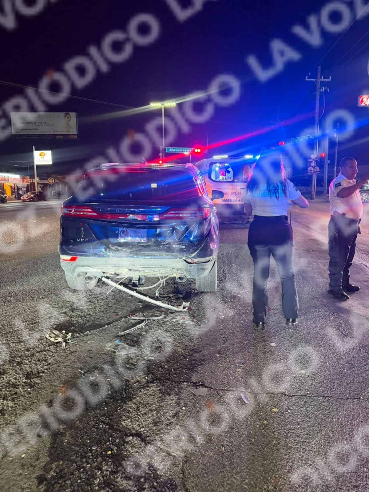 Choque por alcance deja dos lesionados