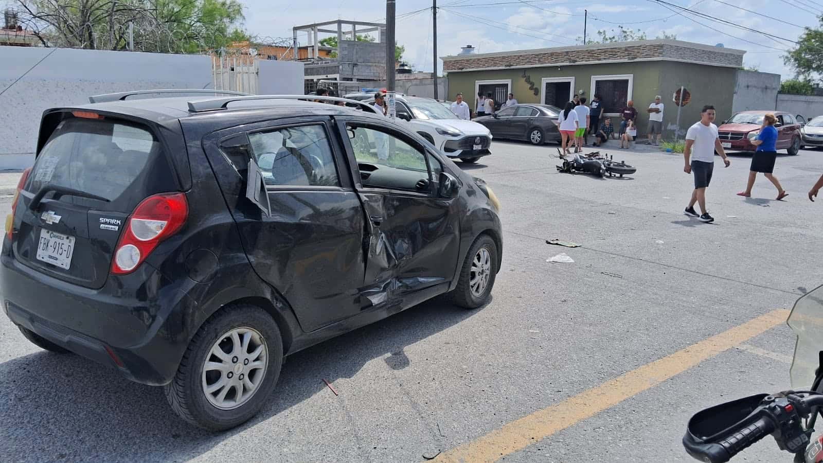 Motociclista resulta lesionado en accidente en Monclova