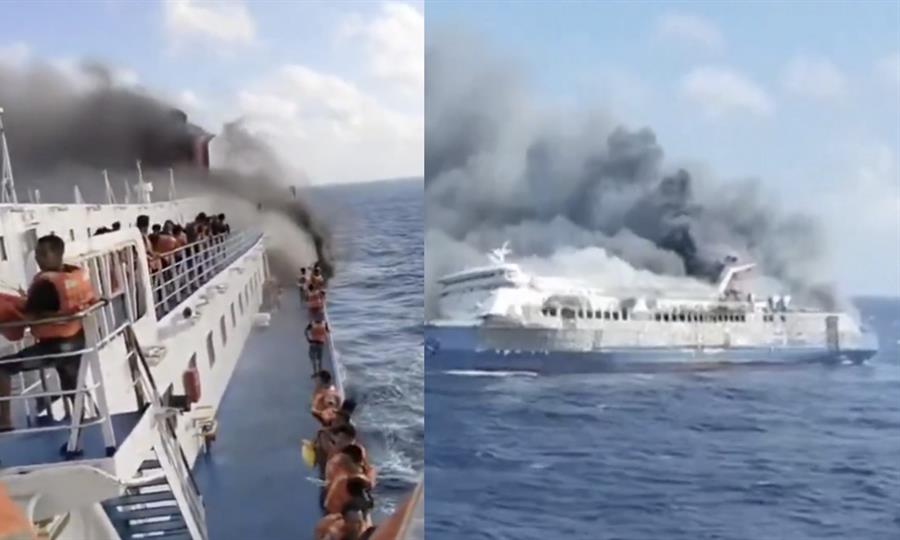 Incendio en ferry de Indonesia deja desaparecidos mientras continúan las labores de rescate