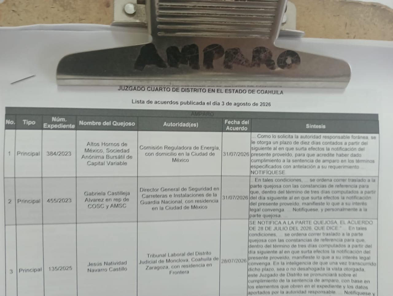 AHMSA exige a la CRE cumplir con sentencia de amparo en 10 d&iacute;as