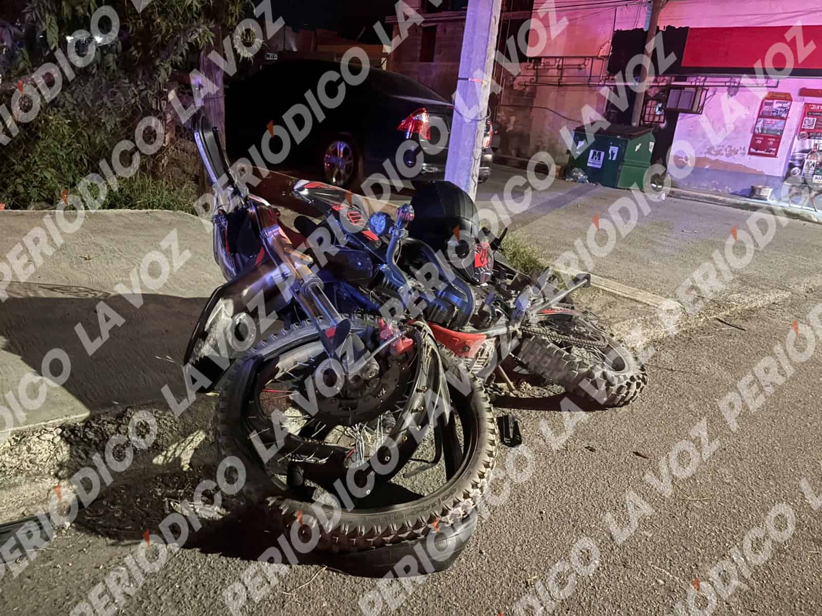 Accidente de motocicleta deja dos heridos en Monclova