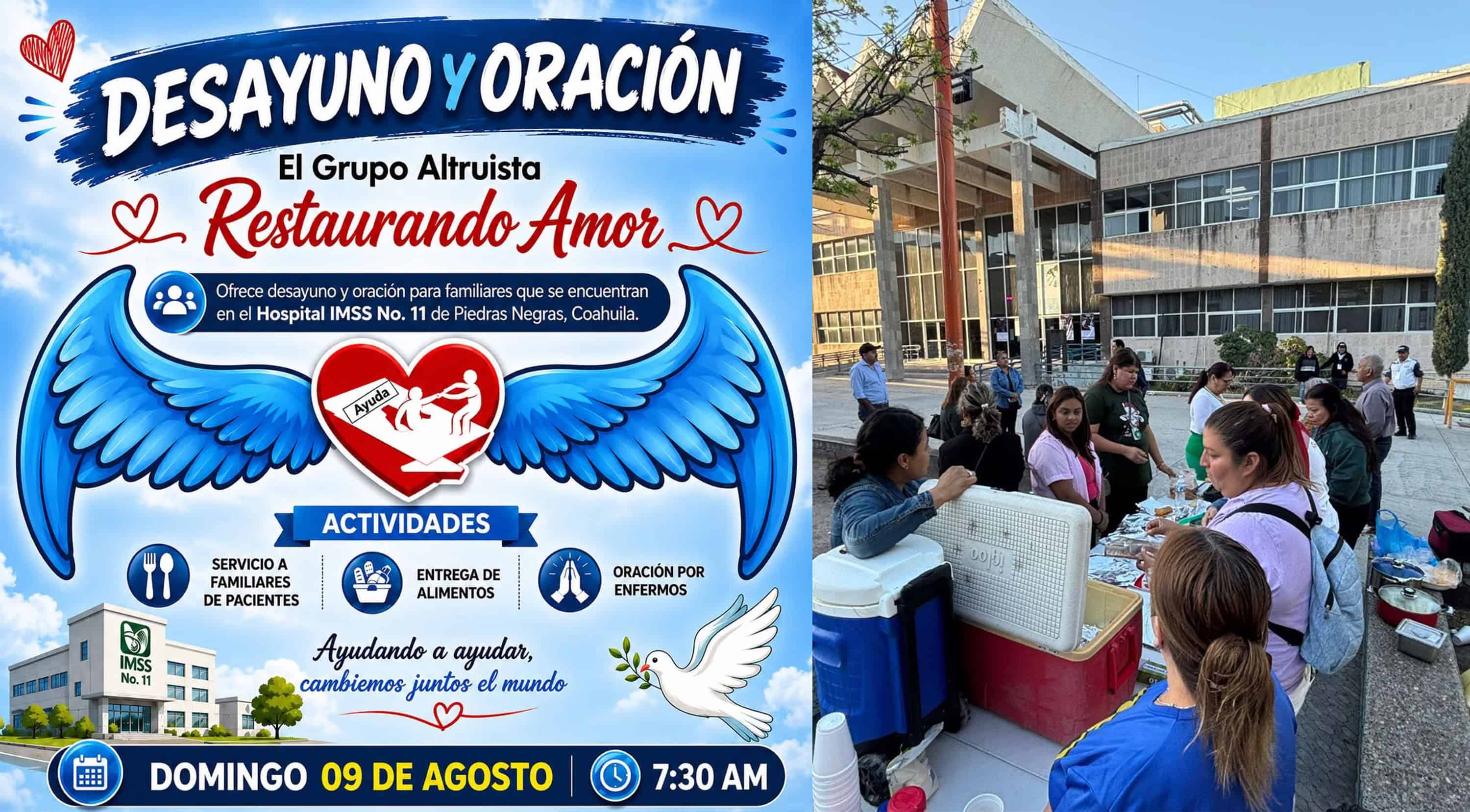 Llevarán desayunos y esperanza a familias de pacientes del IMSS