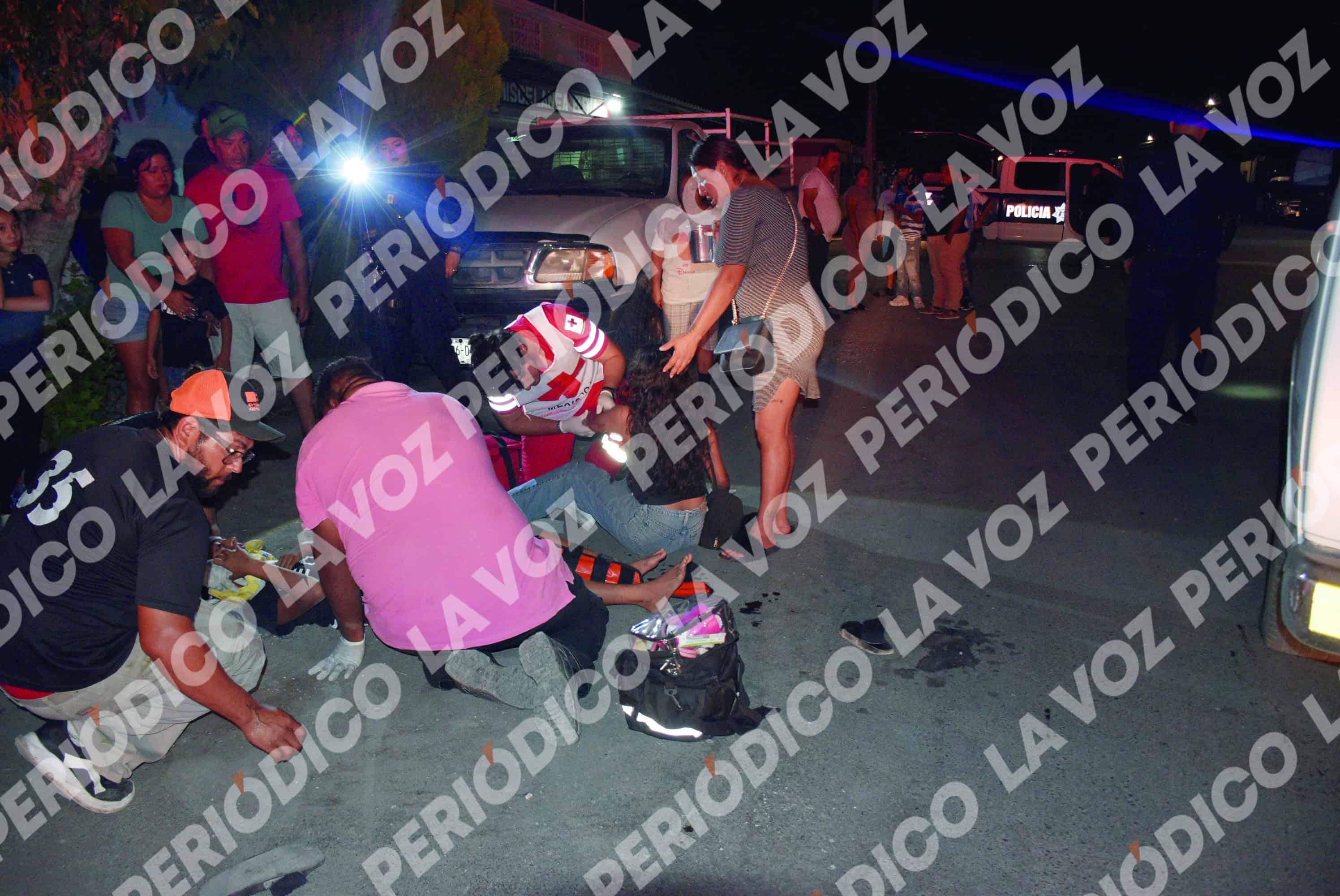 Dos menores lesionadas tras accidente de motocicleta en Frontera