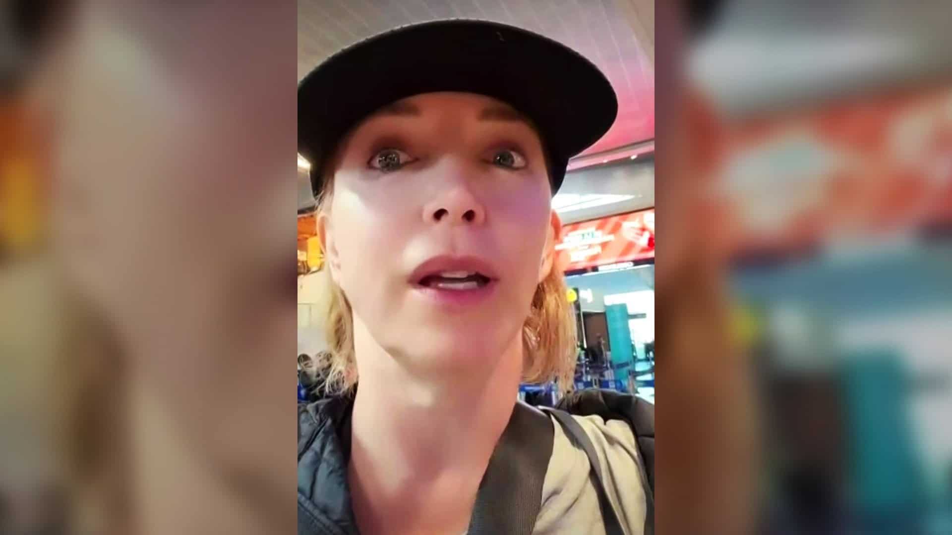 Sismo en Bogot&aacute;: Laura Flores y su hija en el aeropuerto