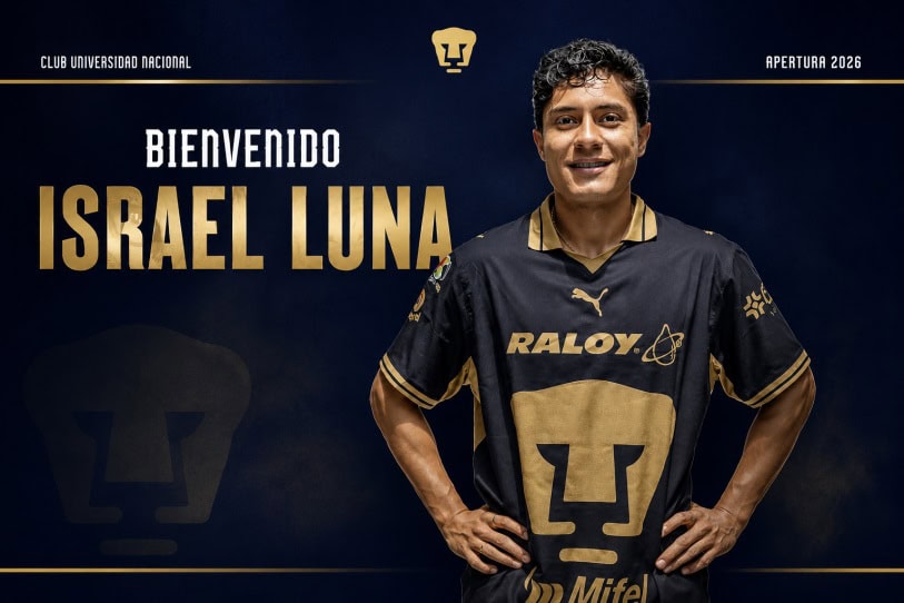 Pumas ficha a Israel Luna: nuevo mediocampista ofensivo