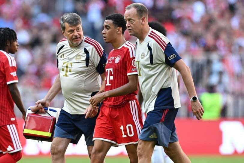 Desmayo de Jamal Musiala preocupa a aficionados del Bayern M&uacute;nich