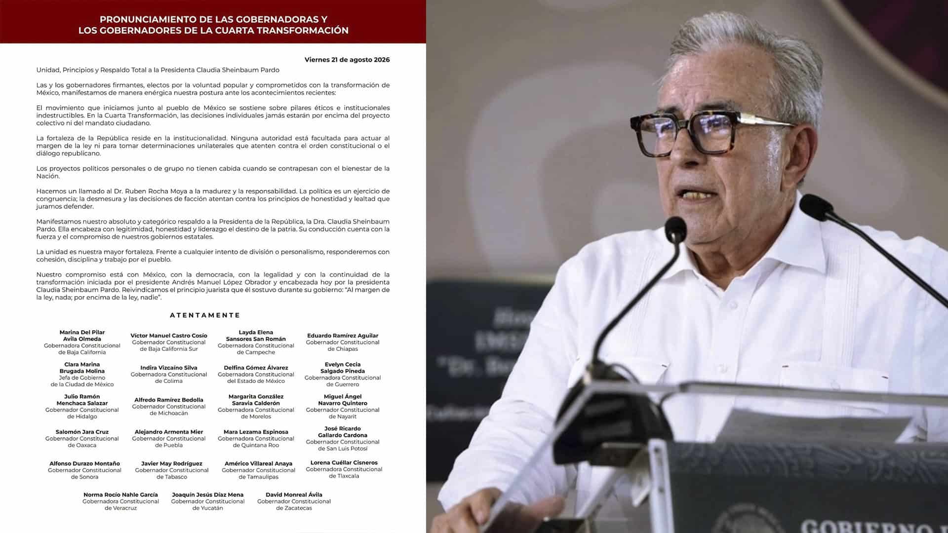 Controversia por regreso de Rub&eacute;n Rocha Moya a Sinaloa tras su ausencia
