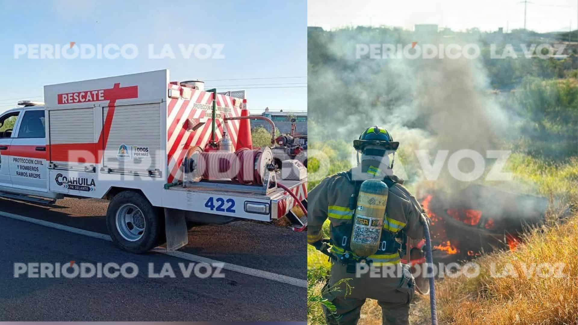 Muere calcinado tras volcar en la carretera  57.