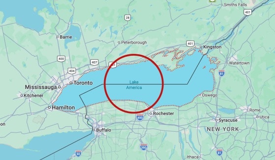 Donald Trump renombra lago Ontario como lago Am&eacute;rica en Google Maps