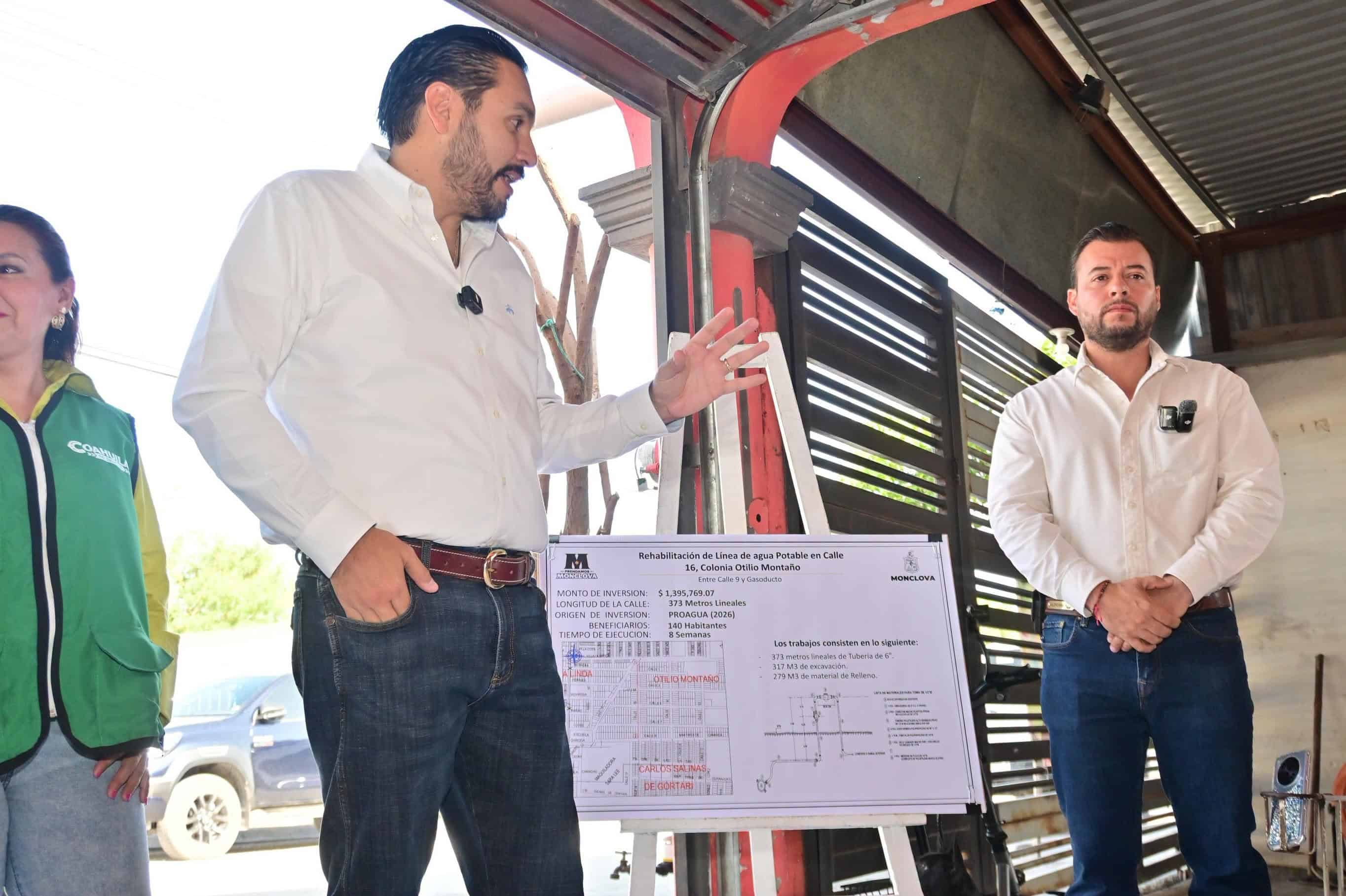 Carlos Villarreal inicia rehabilitaci&oacute;n de agua potable en Monclova