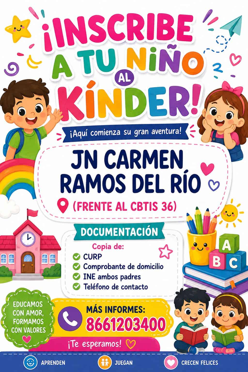 &iexcl;Hay lugares! Invitan a inscribir a ni&ntilde;os en k&iacute;nder