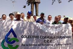 Defiende colectivo río Sabinas y presa Don Martín Defiende colectivo río Sabinas y presa Don Martín