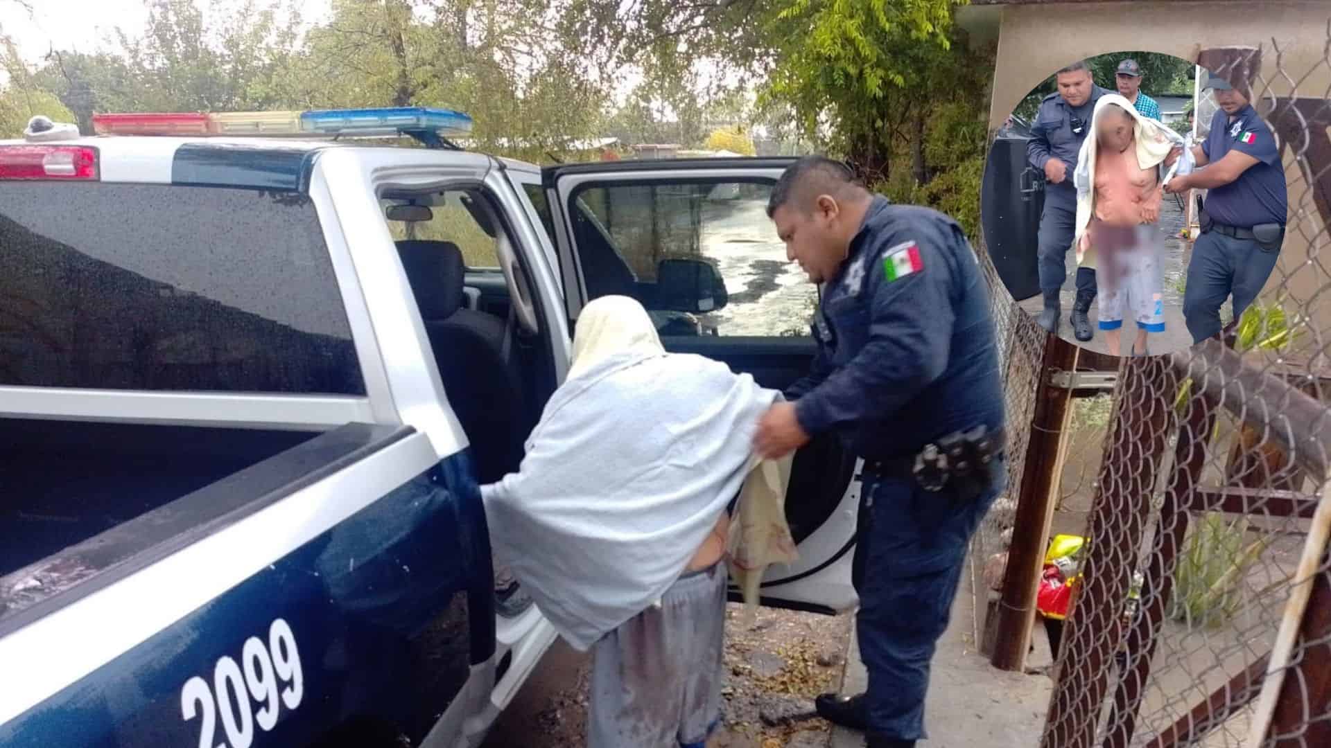 Resbala octogenario Y termina lesionado