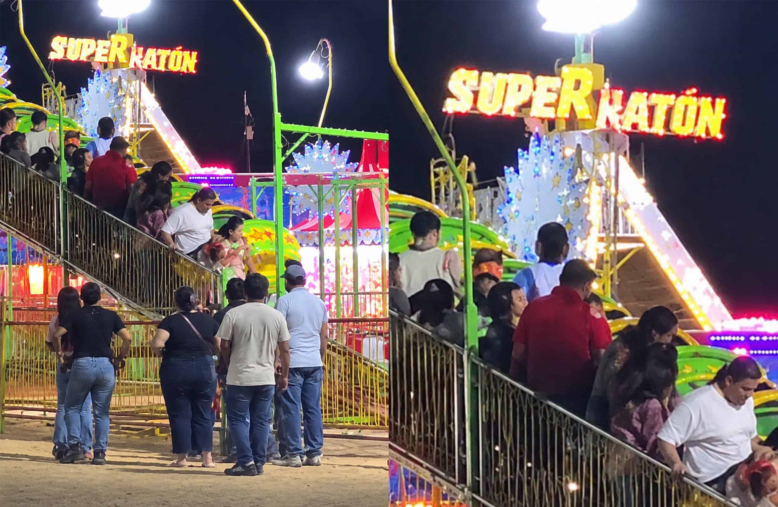 Se atora juego mec&aacute;nico en la Feria del Norte
