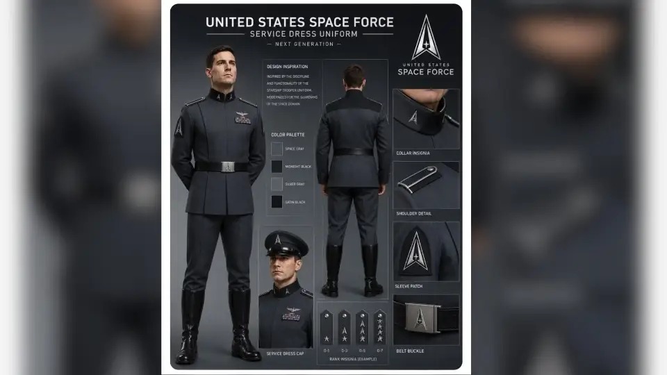 Donald Trump presenta nuevo uniforme para la Fuerza Espacial Donald Trump presenta nuevo uniforme para la Fuerza Espacial