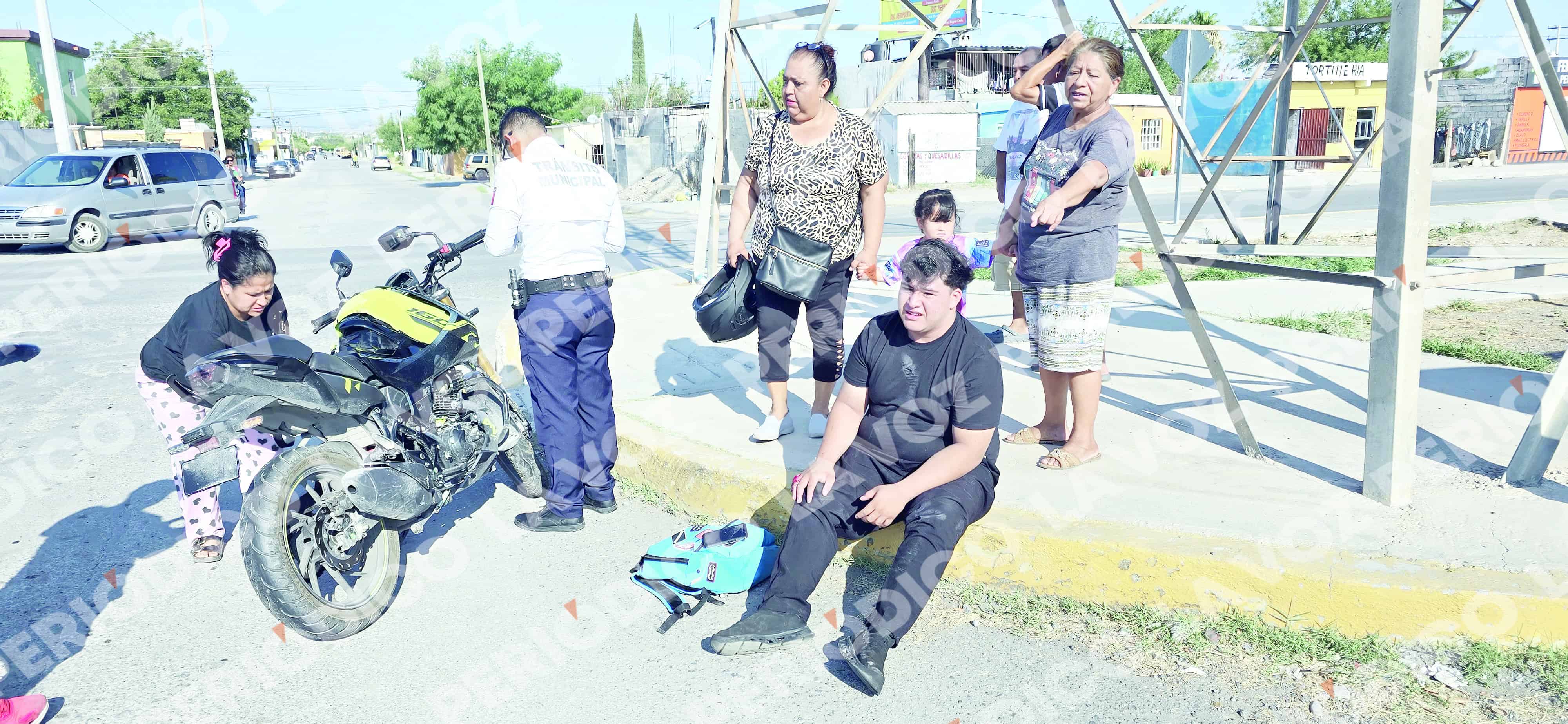 Estudiante lesionado en accidente de motocicleta en Monclova