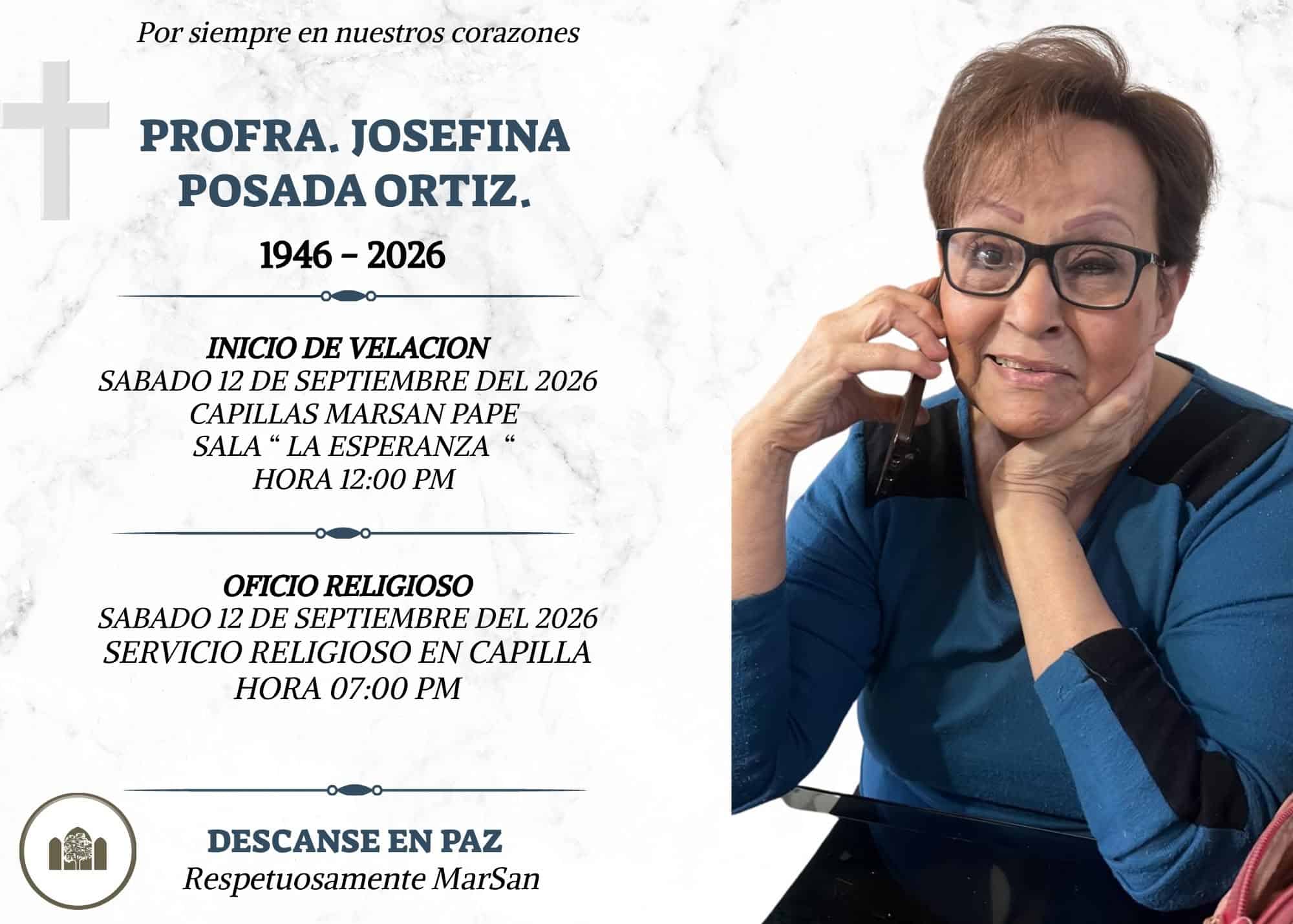 La comunidad magisterial de Monclova despide a la maestra Josefina Posada