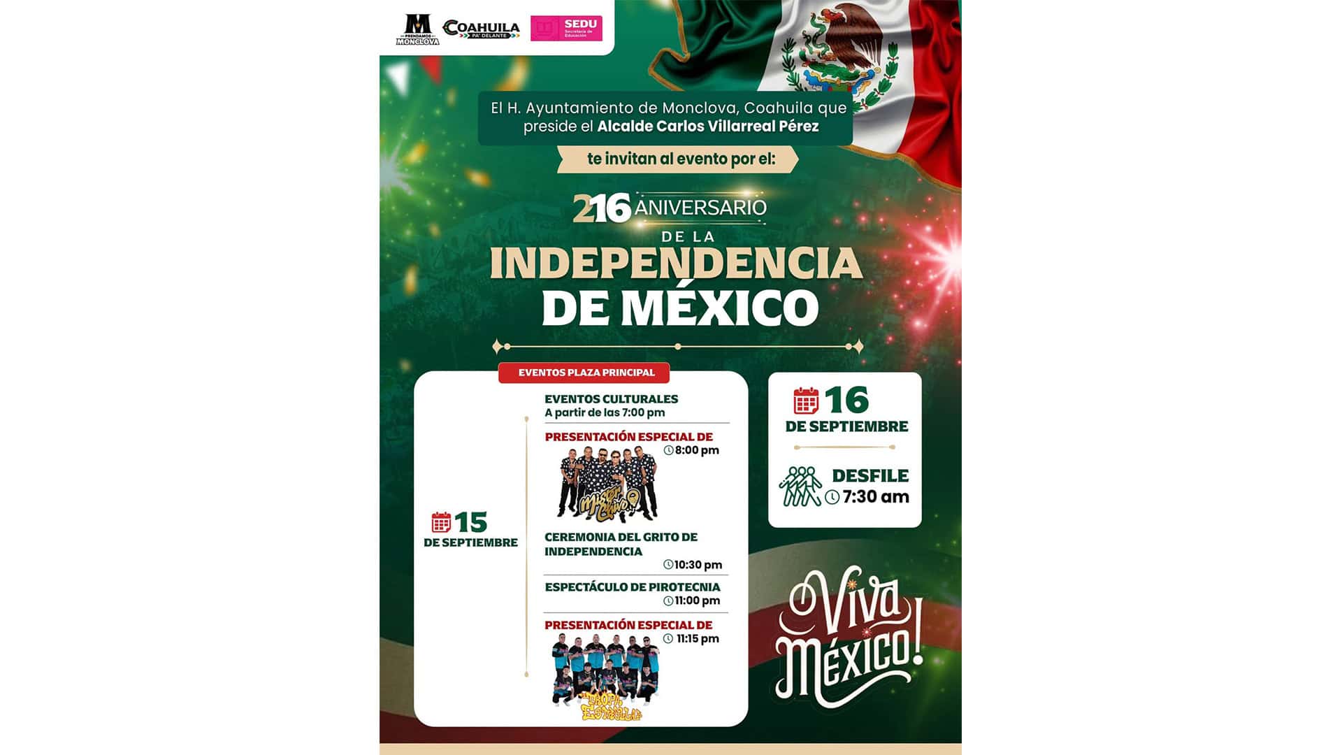 Monclova se prepara para el Grito de Independencia Monclova se prepara para el Grito de Independencia