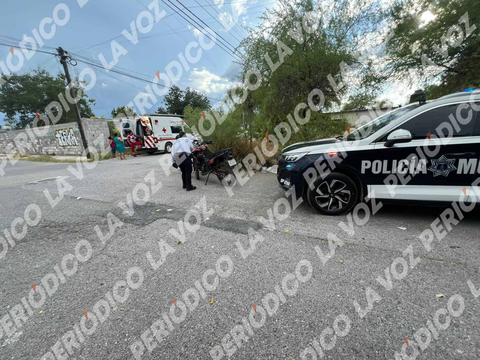 Motociclista lesionado tras accidente en Monclova