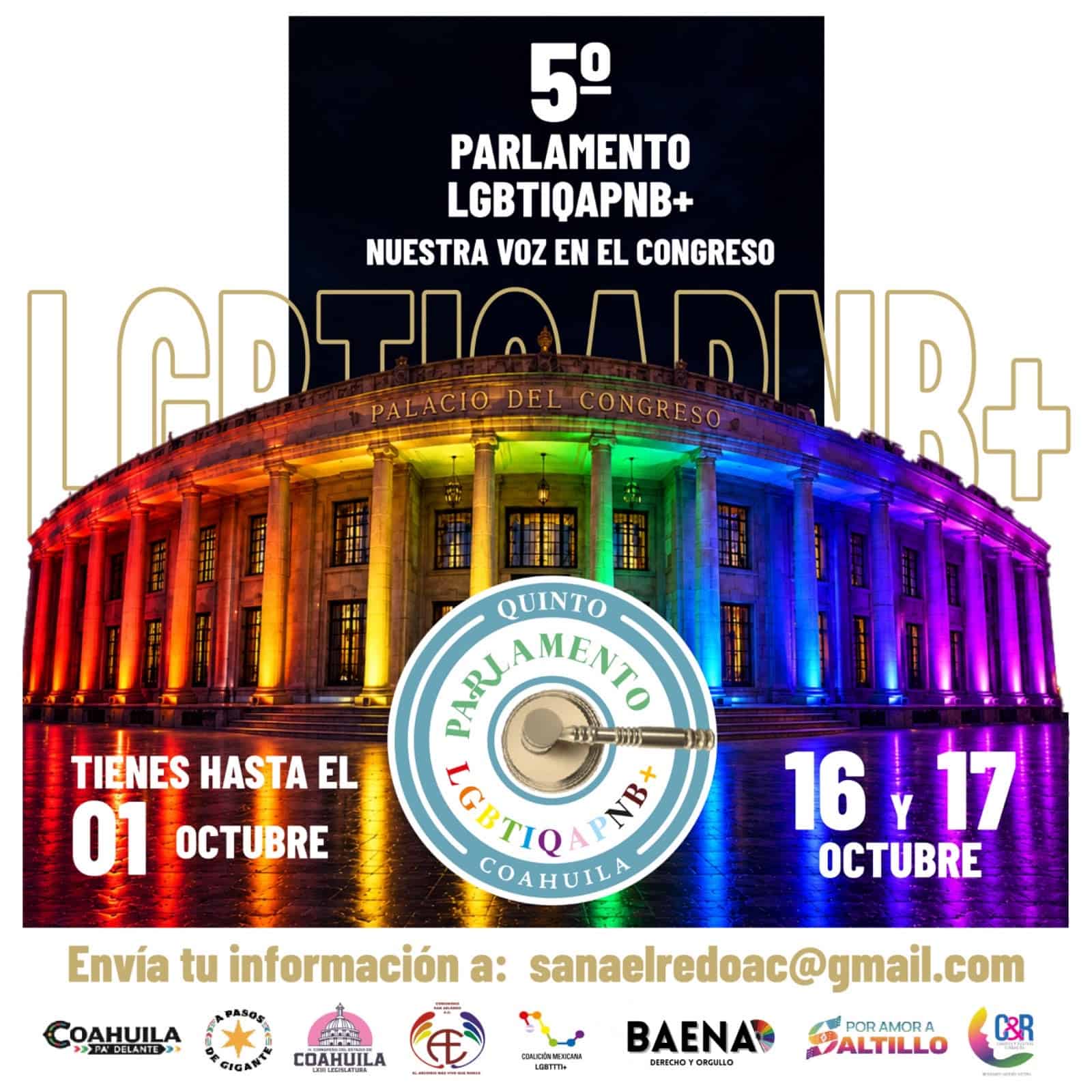 Saltillo será sede del Quinto Parlamento LGBTIQ+ 2026 Saltillo será sede del Quinto Parlamento LGBTIQ+ 2026