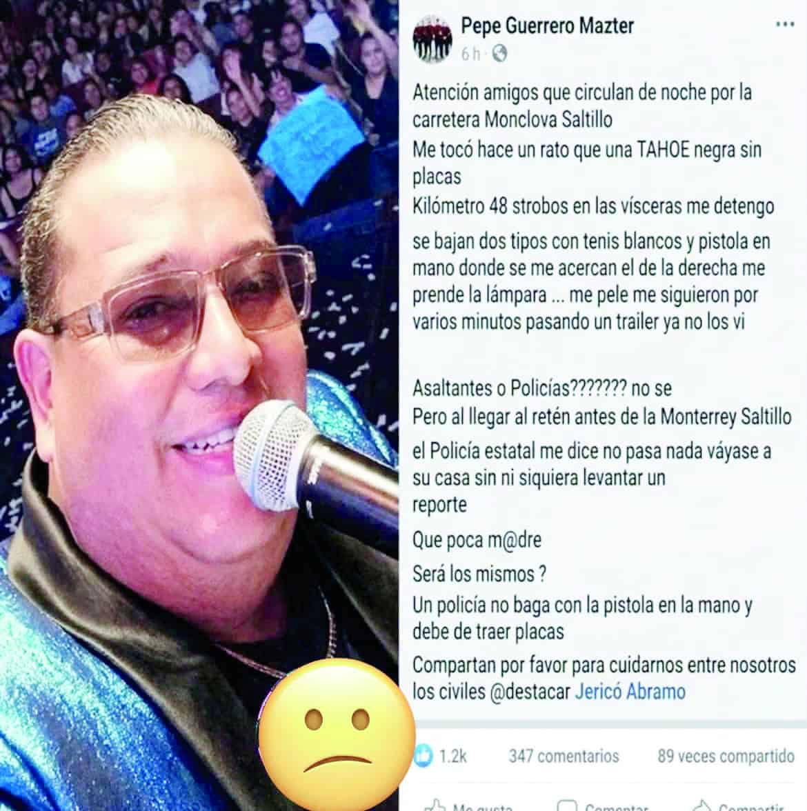 Denuncia Pepe Mazter intento de detenerlo