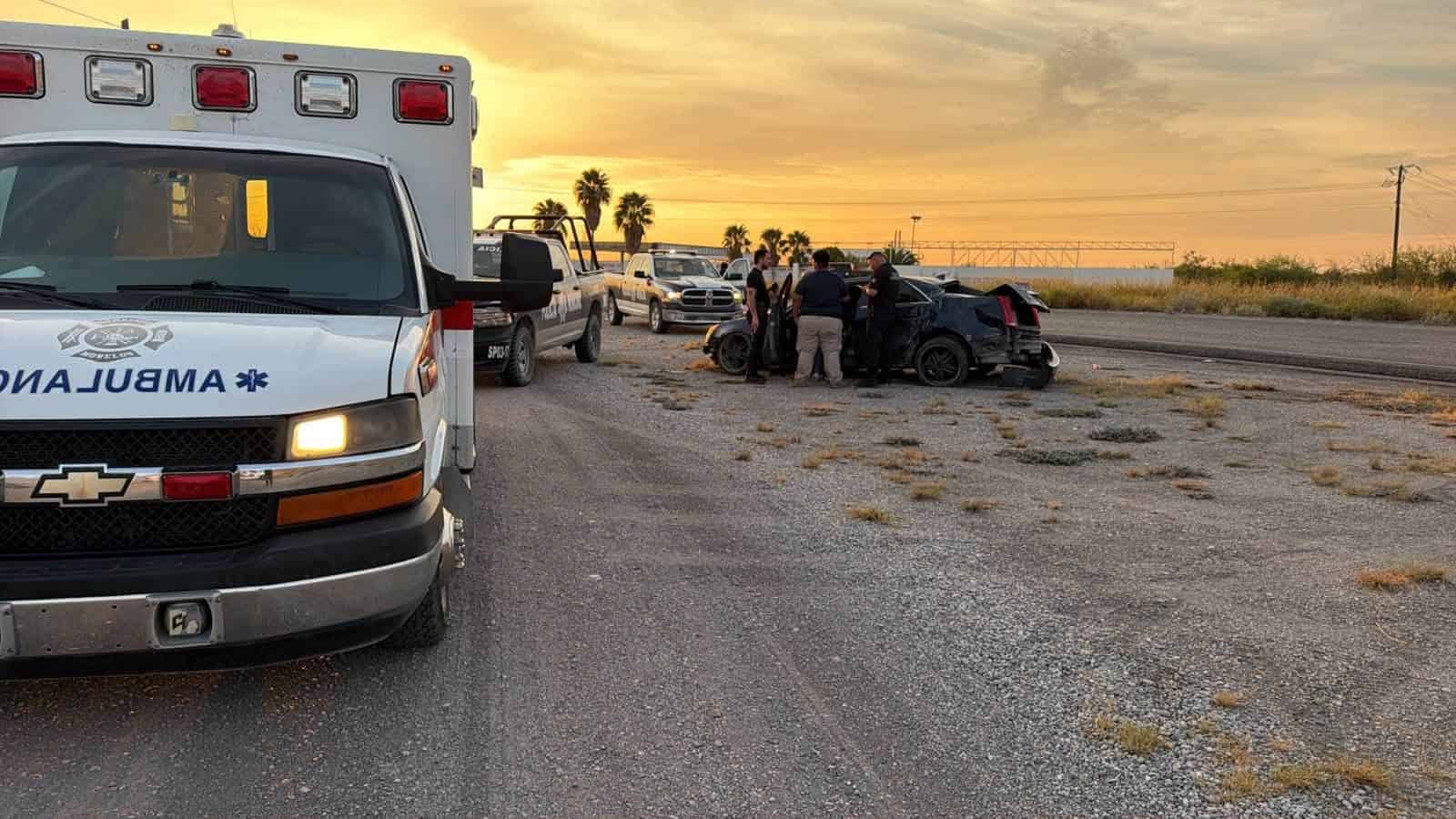 Mujer resulta lesionada tras accidente en la carretera Federal 57
