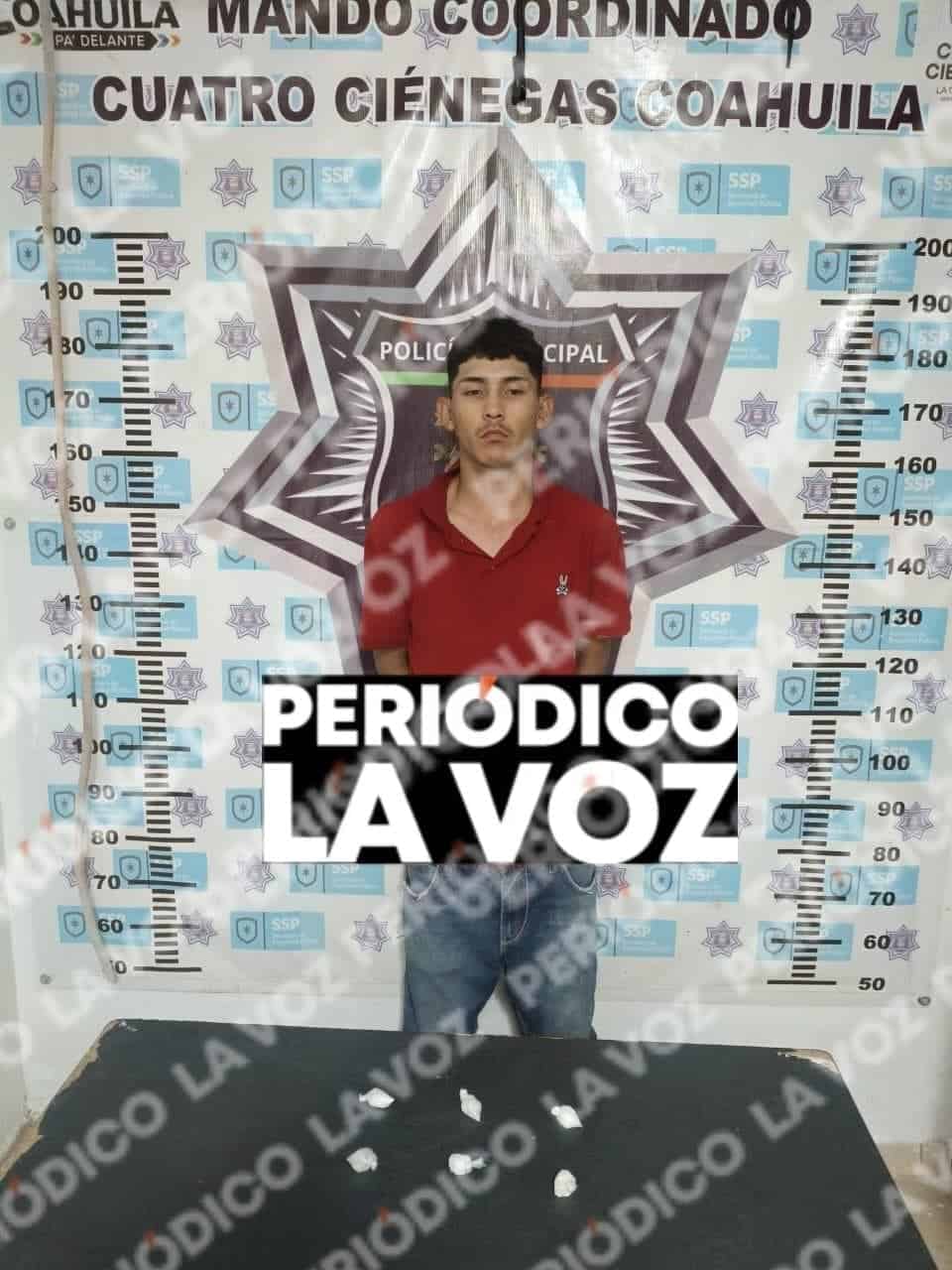 Detienen a joven con cristal en Cuatro Ci&eacute;negas