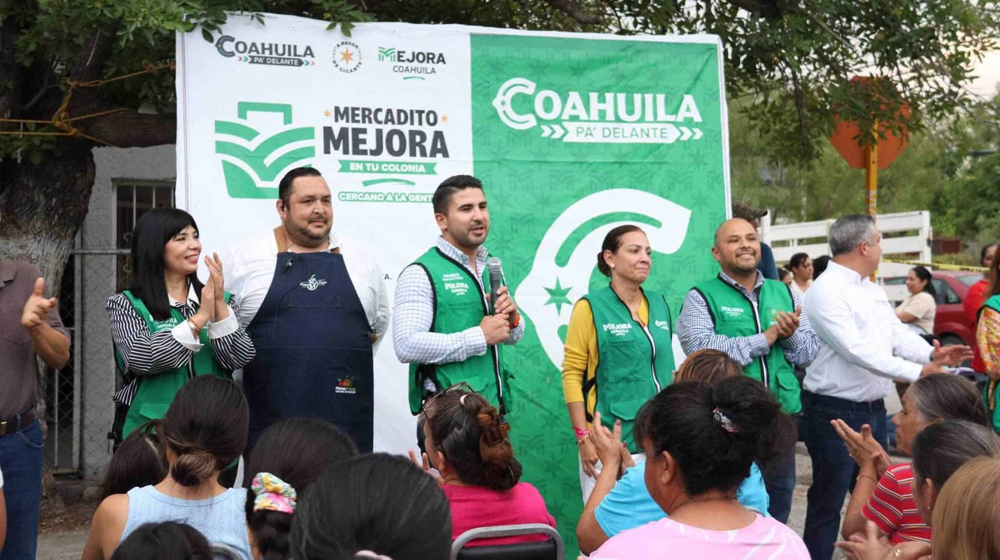 Llevan productos de la canasta b&aacute;sica con descuento a la colonia Presidentes